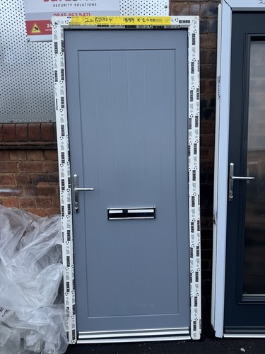New silver grey composite - grey, door