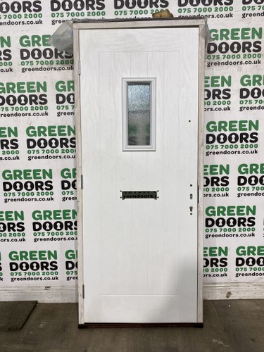 White composite front door - front,