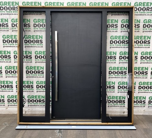 Front door with side lights - with,