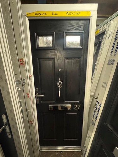 New composite front door black - new,