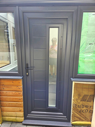 Modern grey pvc - grey, single