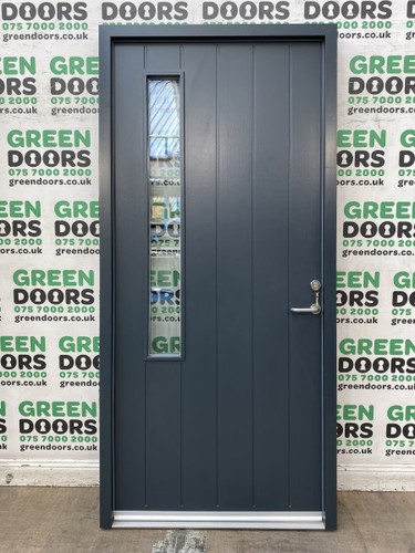 Aluminium wooden front door - front,