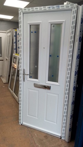New composite front door white - new,
