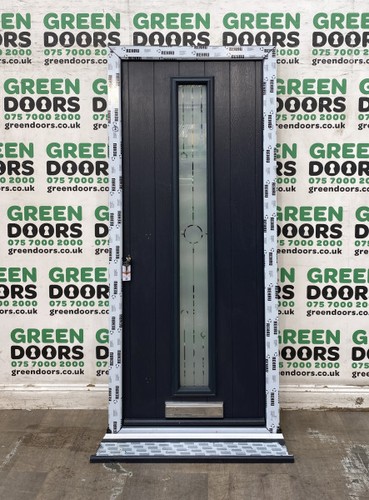 Modern grey front door - modern,