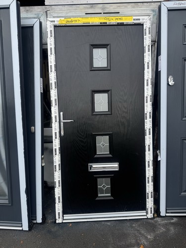 New composite front door black - new,
