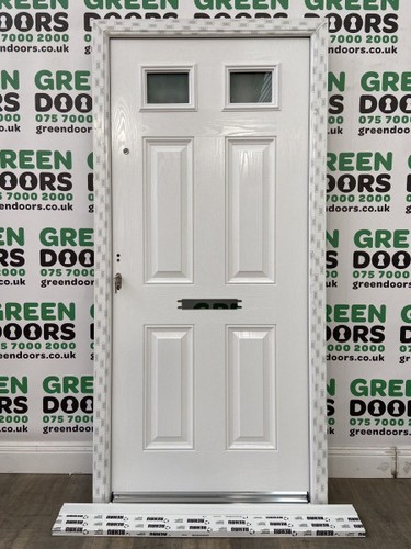 Composite front door white - composite, grp